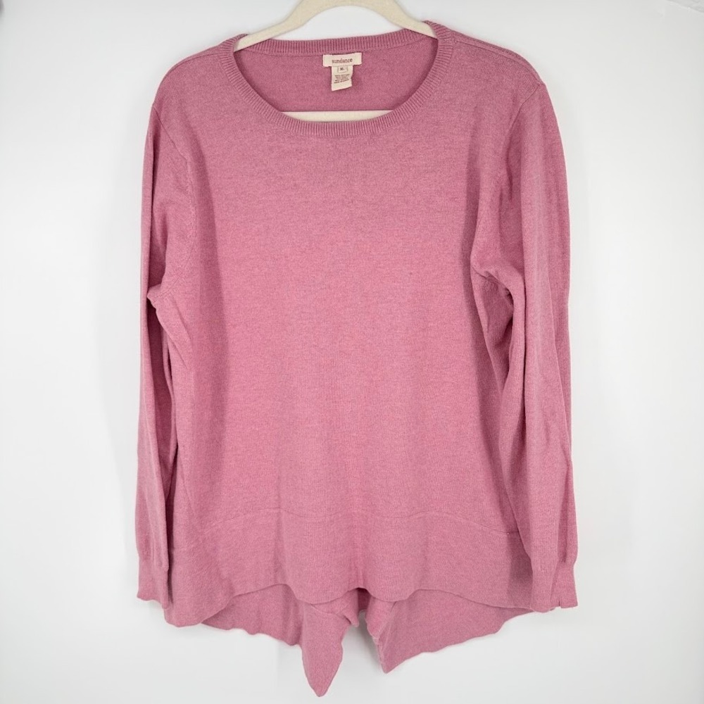 Sundance Royal Asymmetric Sweater Womens XL Pink Wool Blend Soft Casual Fall